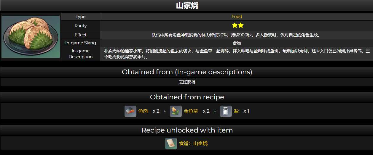 原神山家烧食谱配方解密_http://www.chuanqi2006.com_游戏攻略_第2张