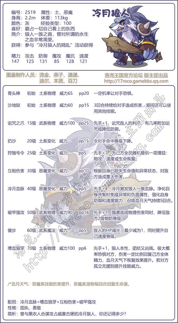 洛克王国冷月狼人技能图鉴_http://www.chuanqi2006.com_游戏攻略_第2张